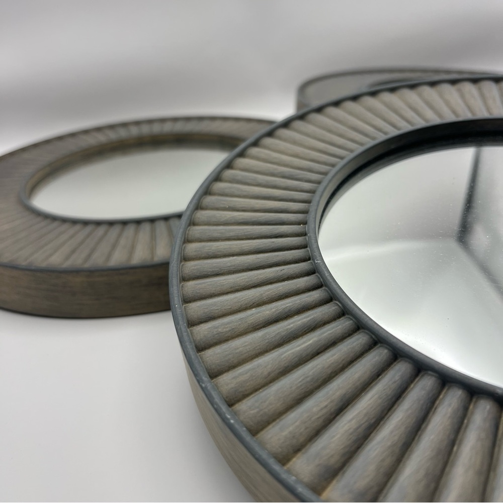 Round Gray Wall Decor Mirrors Set - Picture 7 of 7